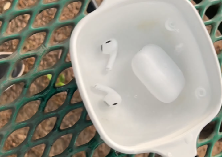 airpods on a bowl