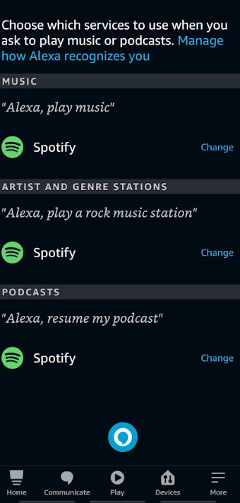 setting Spotify as default music app