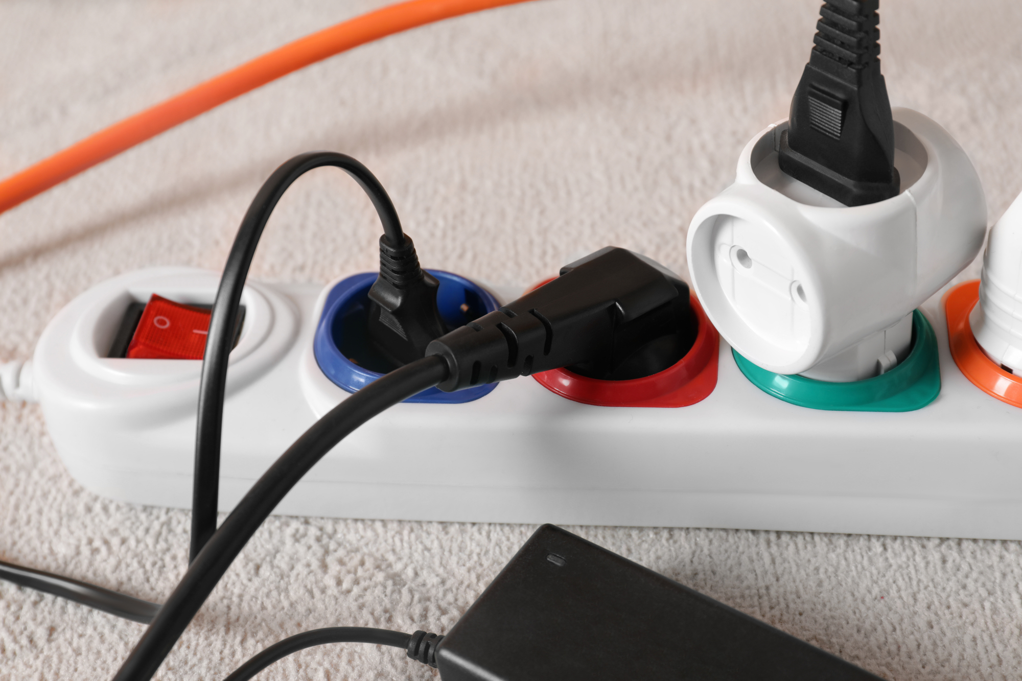 a power strip supporting too many devices
