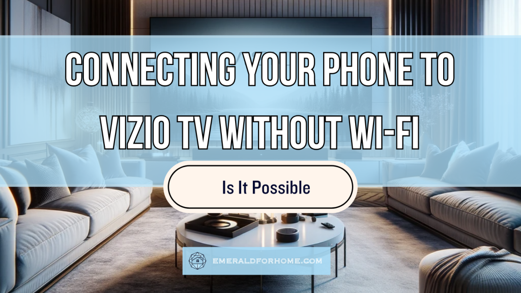 Connect Phone Vizio TV No Wi-fi