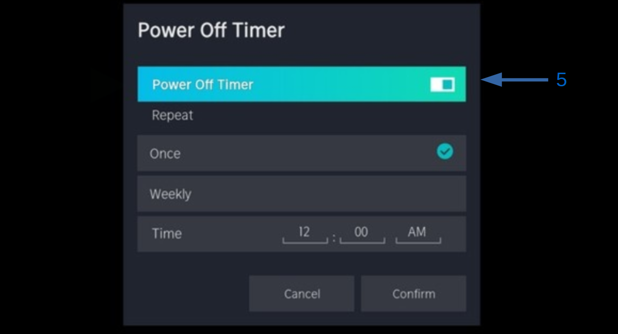 Disable power on timer 3