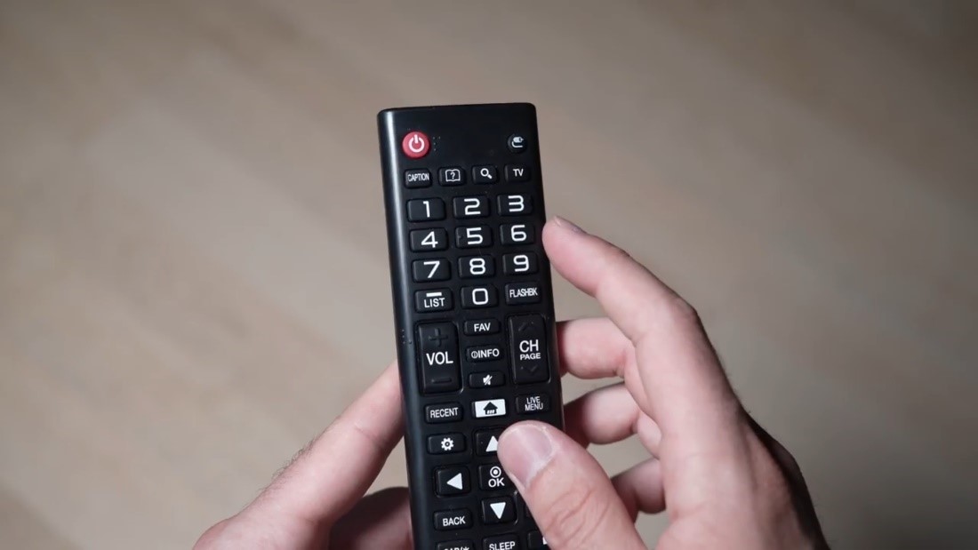 RCA TV remote on the image
