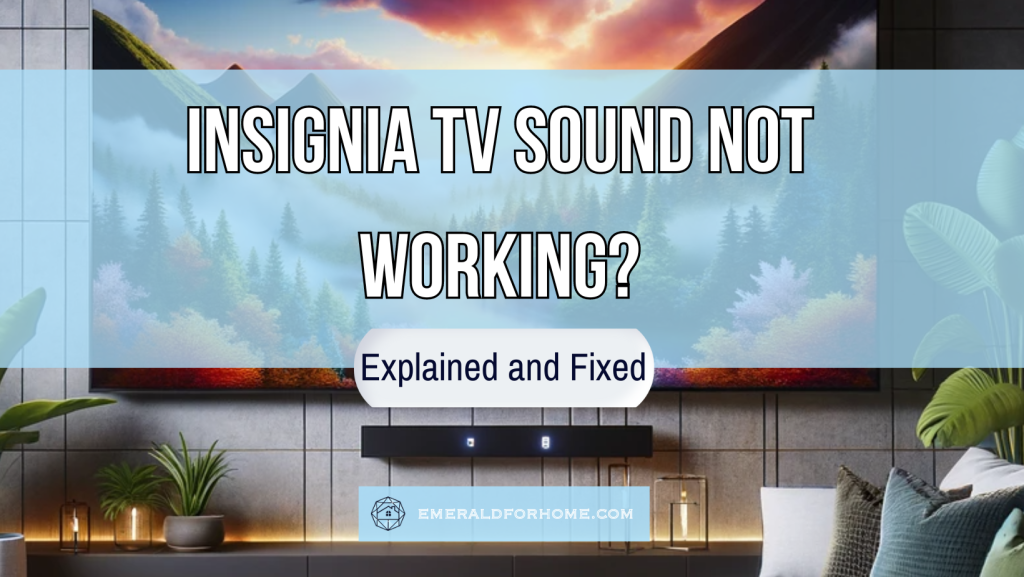 Insignia TV Sound Not Working